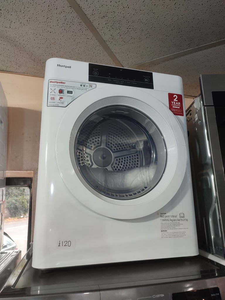image for ➡️SALE TODAY⬅️ NEW GRADED WHITE MONTPELLIER SMALL COMPACT 3KG TABLE TOP VENTED TUMBLE DRYER 