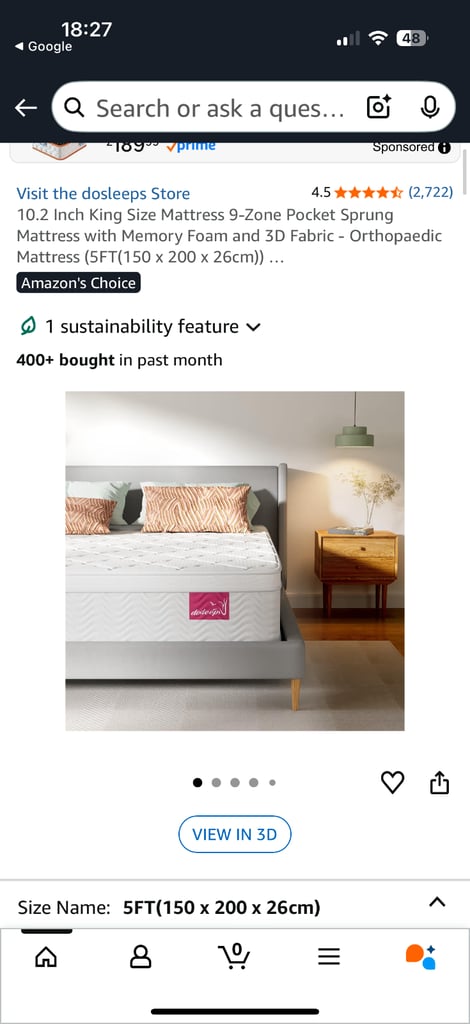 image for Brand new dosleeps king size mattresses