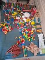 Large Job Lot Children's Wooden Play Toys