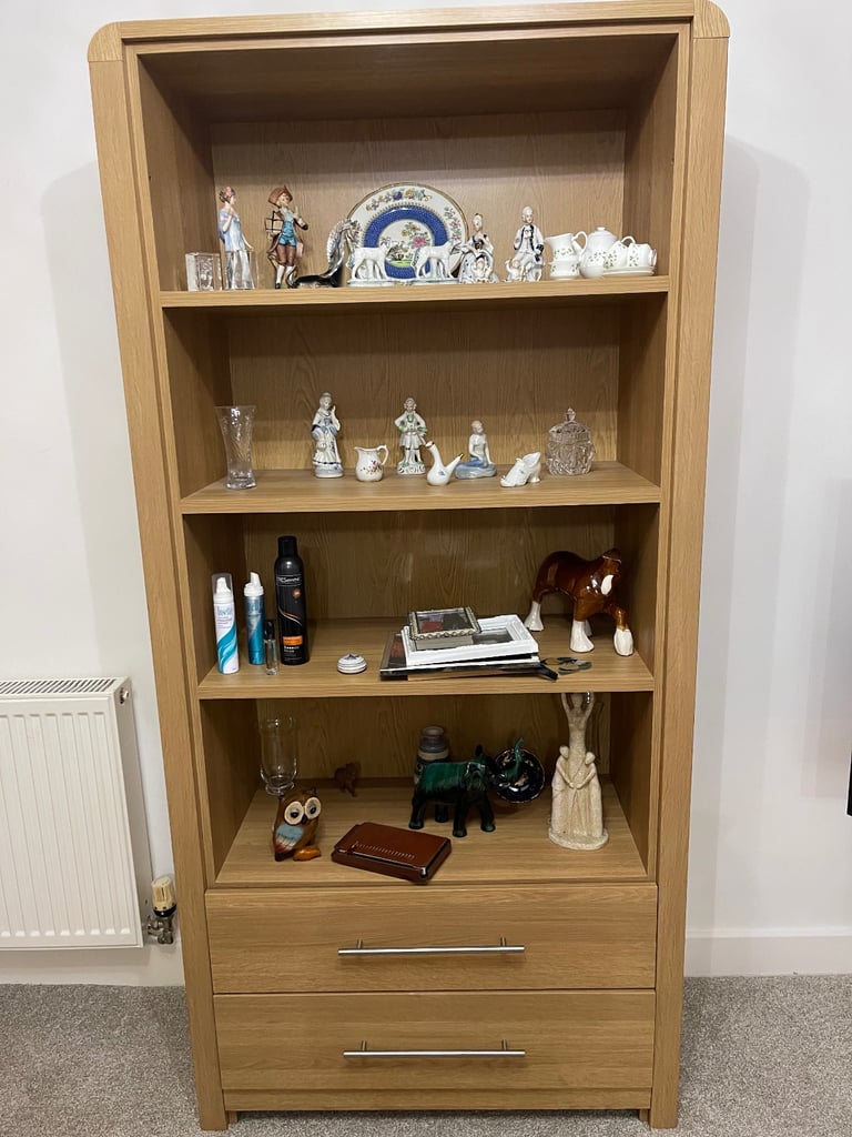 image for Oak effect display cabinate