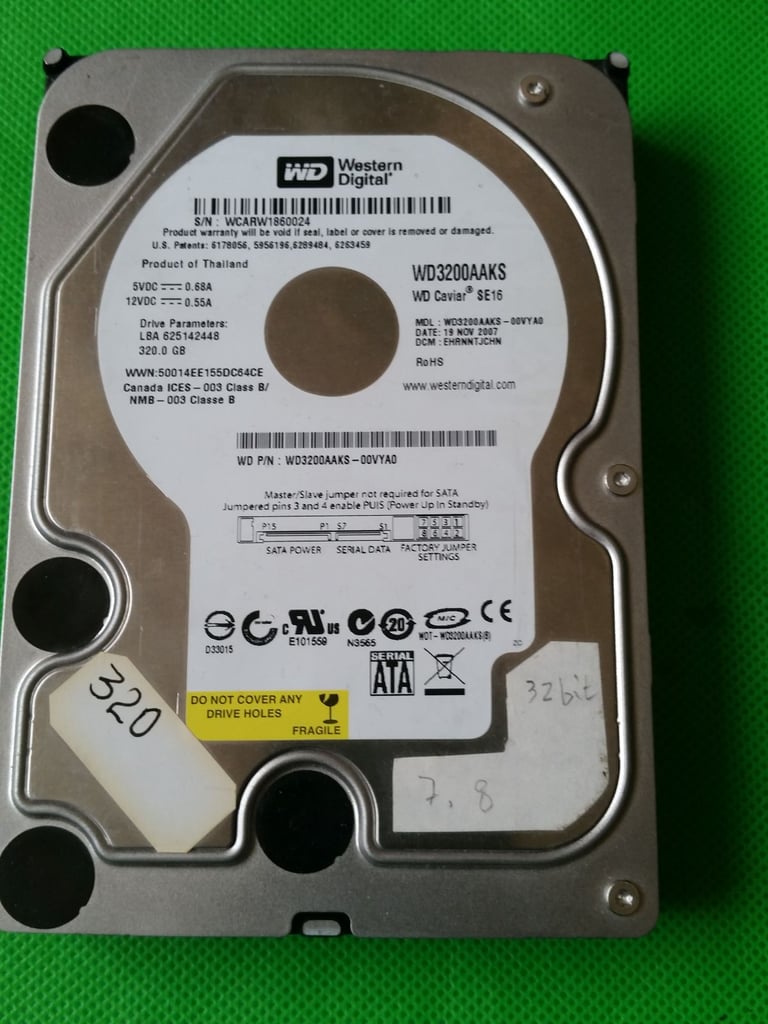 image for Western Digital 320Gb, 3.5” SATA Computer Hard Disk. pre-owned