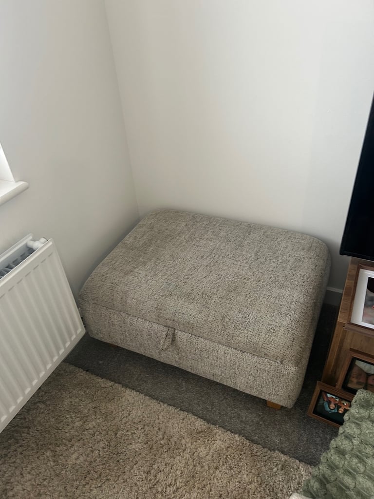Just in Time for Christmas!! Large 3 seater couch with love chair and a free pouffie 