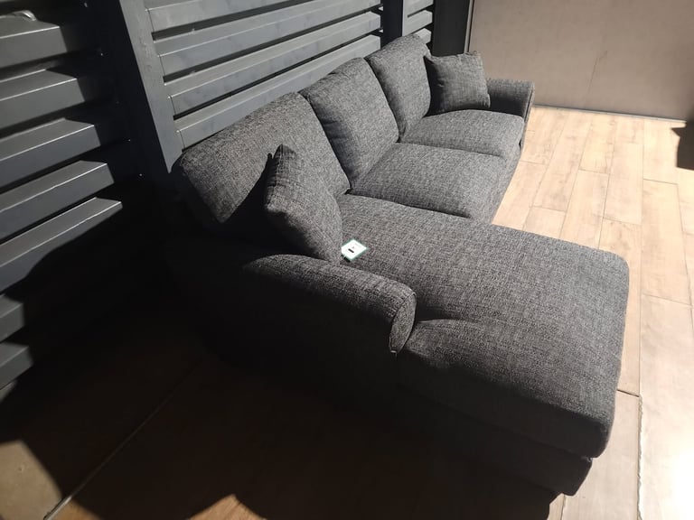 Fabric Corner Sofa - Charcoal.
