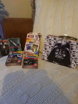 Star wars tin and card games and random cards 