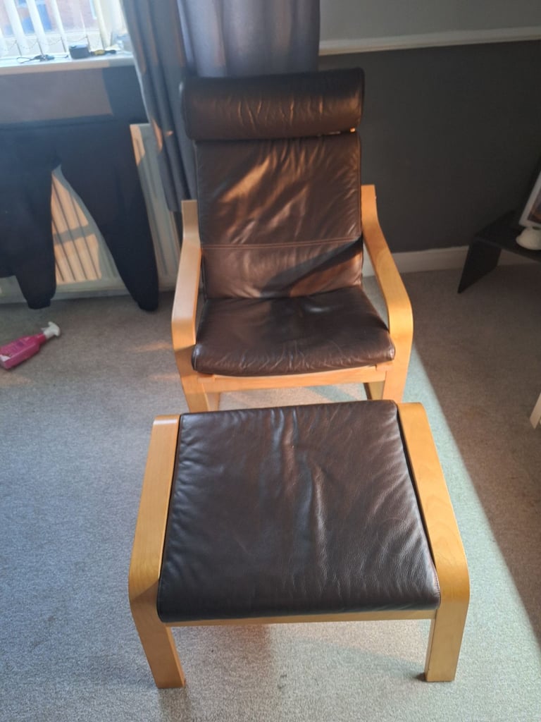 image for Ikea faux leather chair 