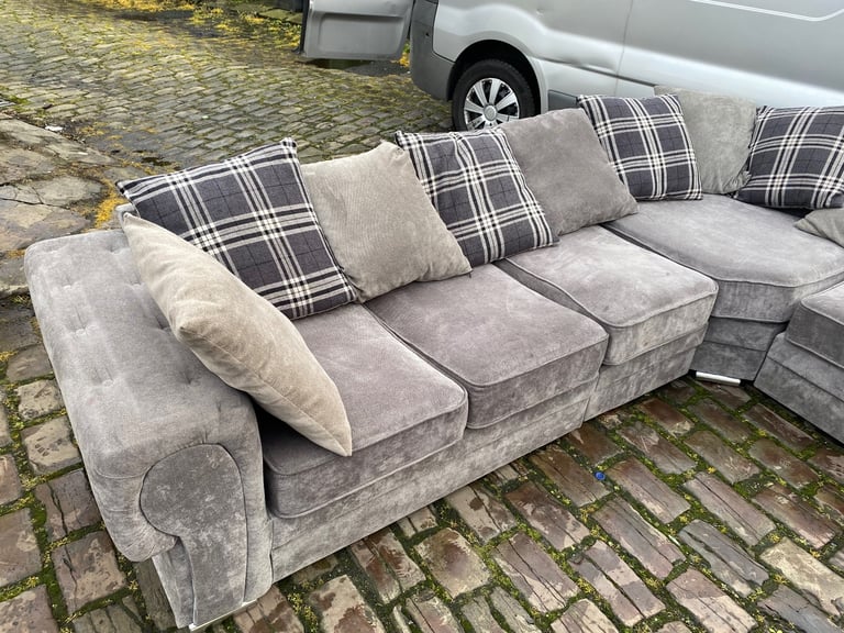 6 seater corner sofa grey available 