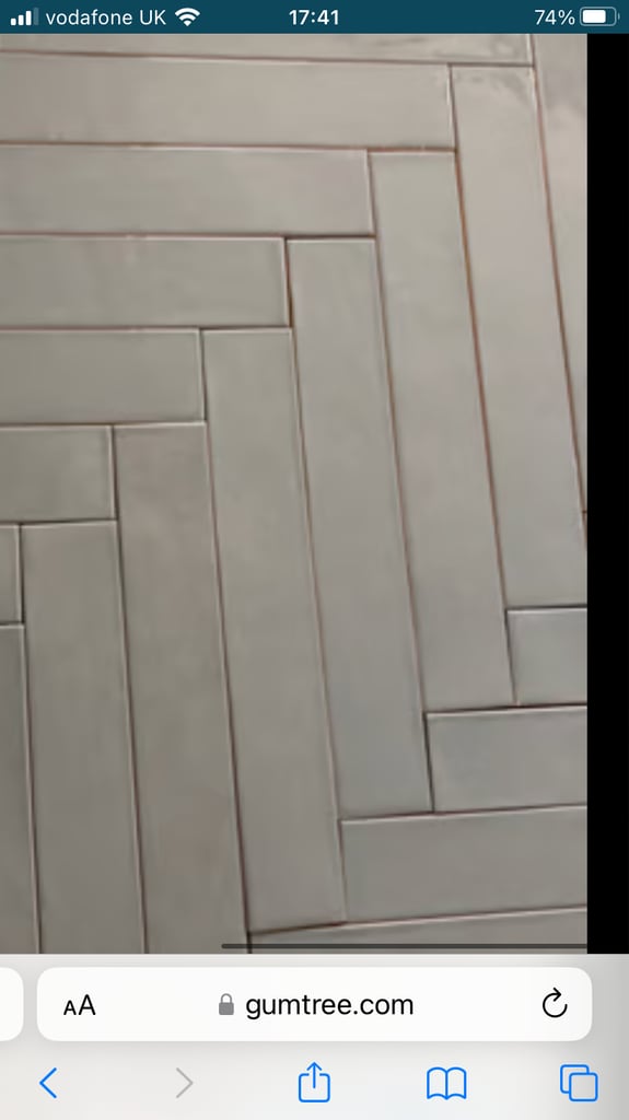 NEW ceramic tiles long blue/grey 40cmx6.5cm