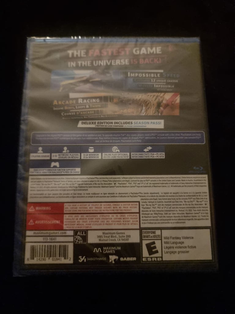 Brand New Sealed Redout 2: Deluxe Edition PS4 PS5 Upgrade ESRB PlayStation 4 5