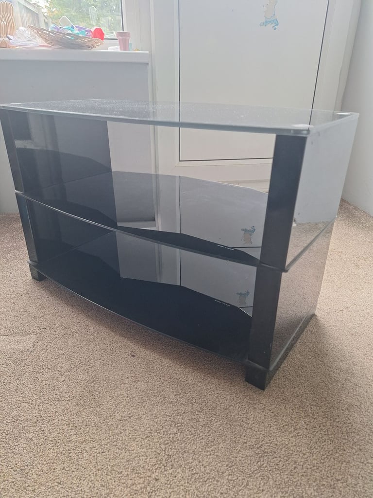 Glass tv stand 