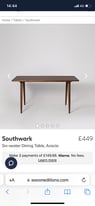 Swoon Editions Southwark 6 seater mid century dining table 