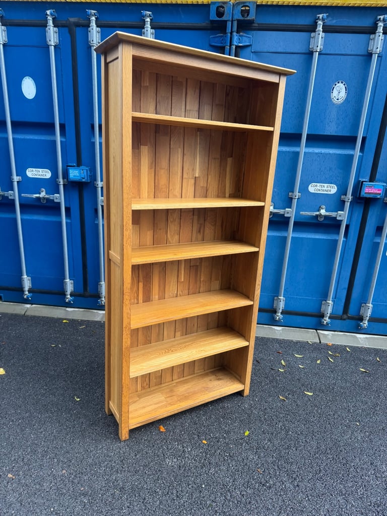 image for good quality solid oak bookcase possible delivery 