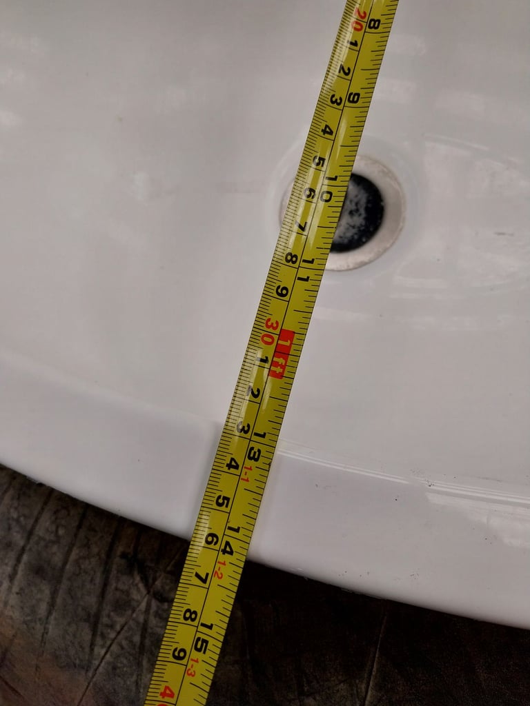 Caravan bathroom sink 