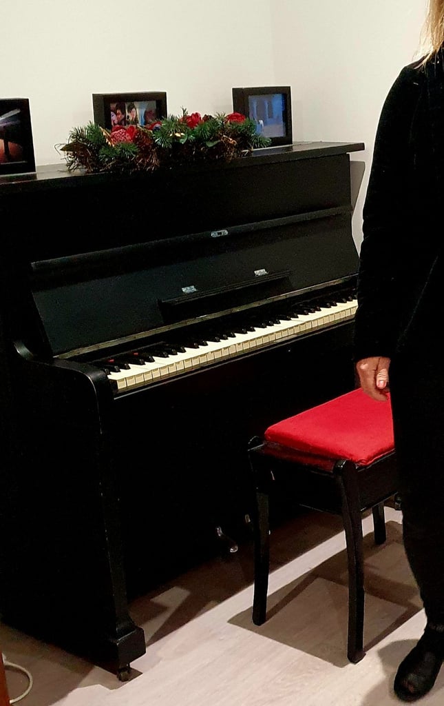 Black Upright Piano
