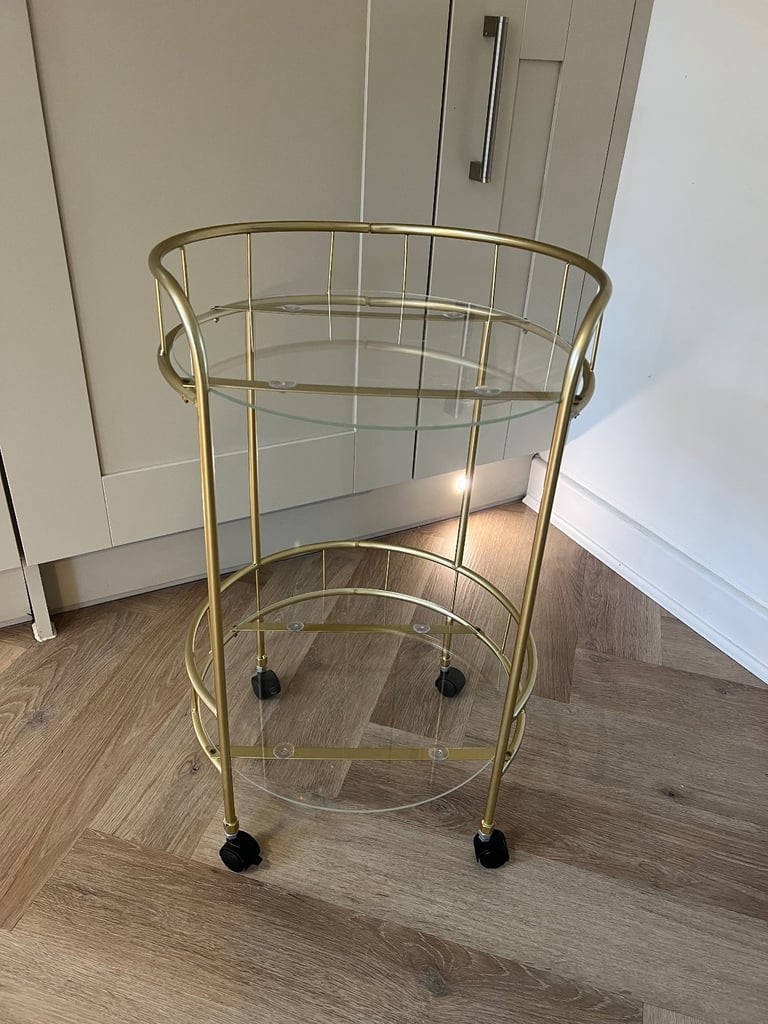 image for Gold Bar Cart/ Drinks Trolley