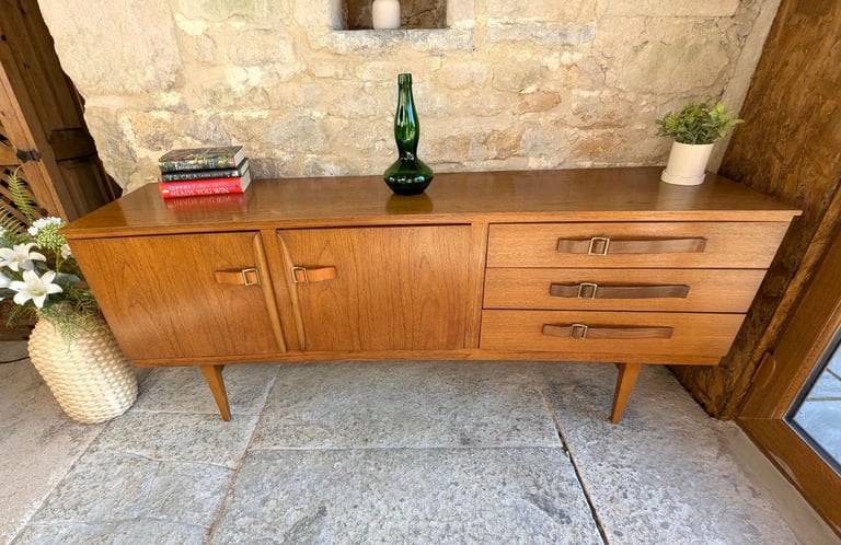 Mid Century Teak Sideboard - 6Ft Long - Beautility