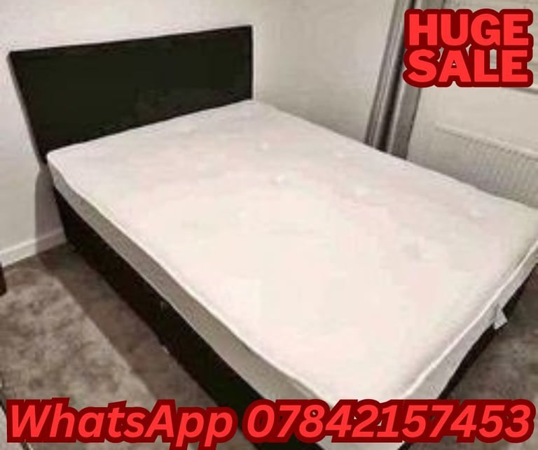 image for new small double bedframe single double bed with mattress 