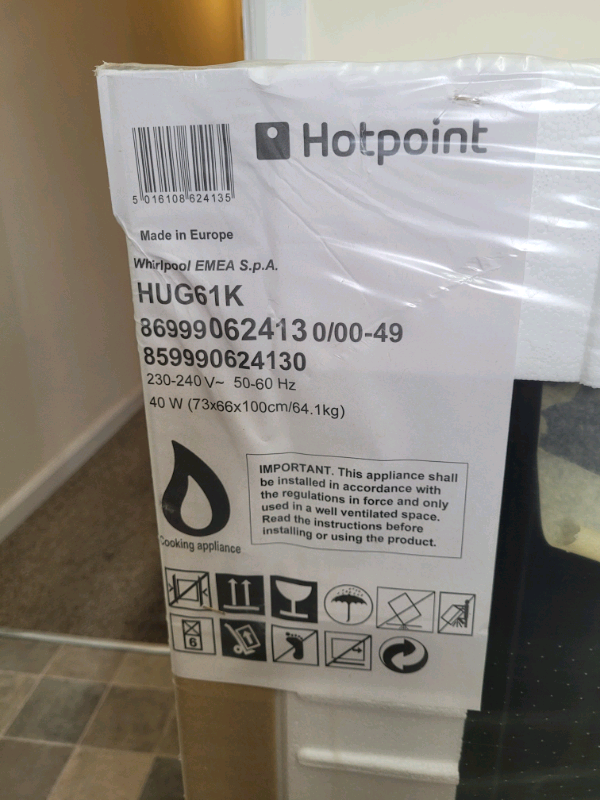 Hotpoint Ultima 66 Cm Double Oven Gas Cooker