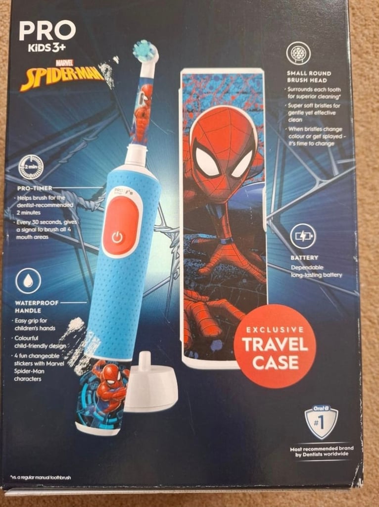 image for Brand New  Oral B Pro Kids 3+ Marvel Spiderman 