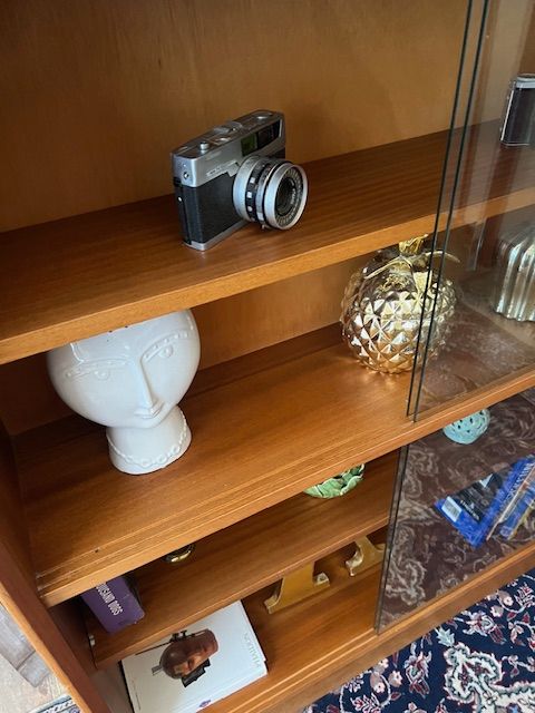  Mid Century glazed bookcase unit  – local delivery 