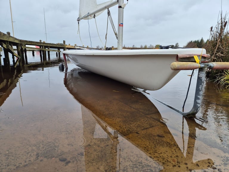 image for Laser sailing dinghy with combi road trailer
