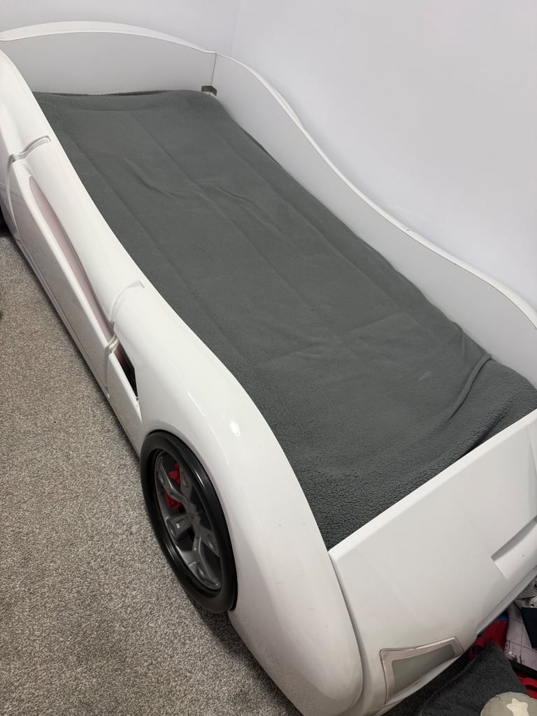 image for Car single bed with like new mattress