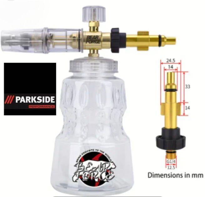 Parkside BEARFORCE SNOW FOAM LANCE BLASTER pressure washer brand new Quick