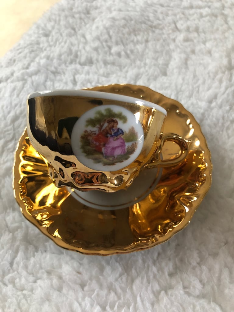 Vintage Fine Porcelain China Gold Plated Tea Set