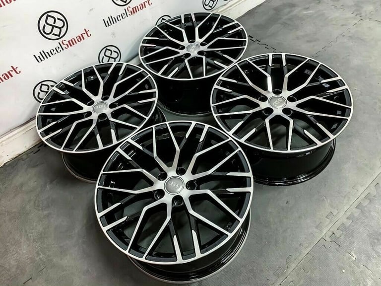 BRAND NEW 19" 20" 21" 22" AUDI R8 STYLE ALLOY WHEELS - GLOSS BLACK DIAMOND CUT