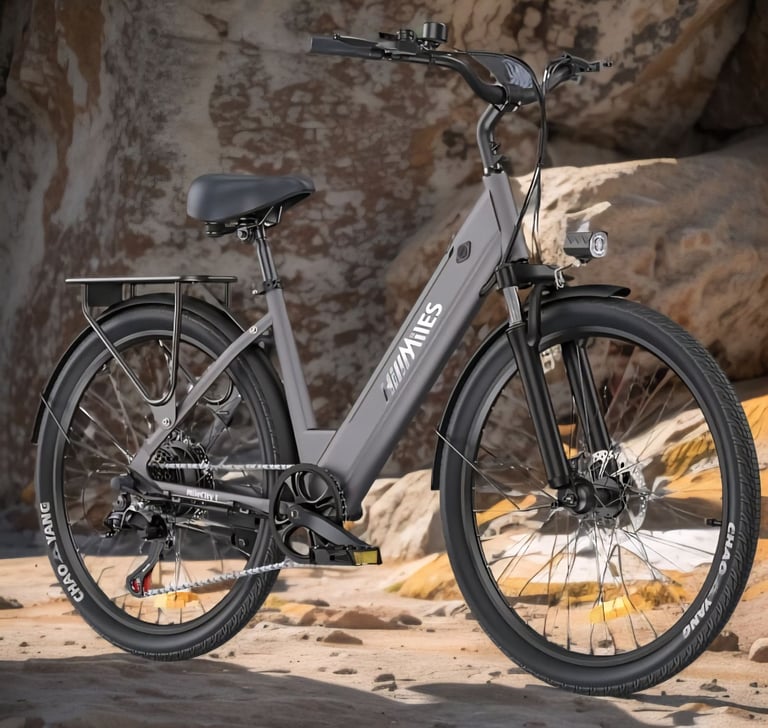 HillMiles 26" Electric Bike 7 Speed 36V 13Ah City E-Bike 80-100km Long Range UK