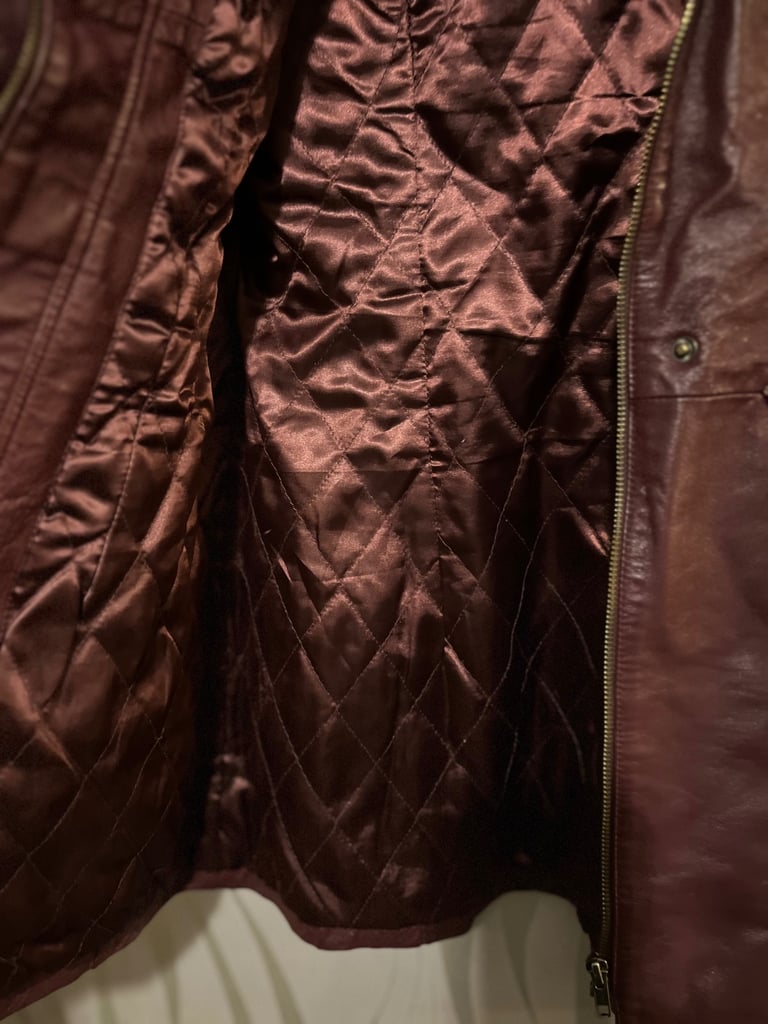 South Burgundy Leather Jacket