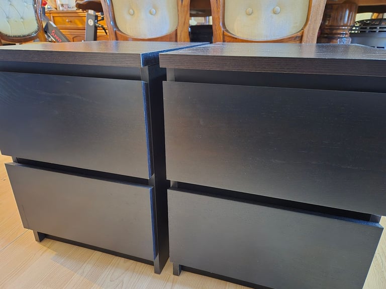 PAIR OF IKEA MALM CHEST OF DRAWERS 