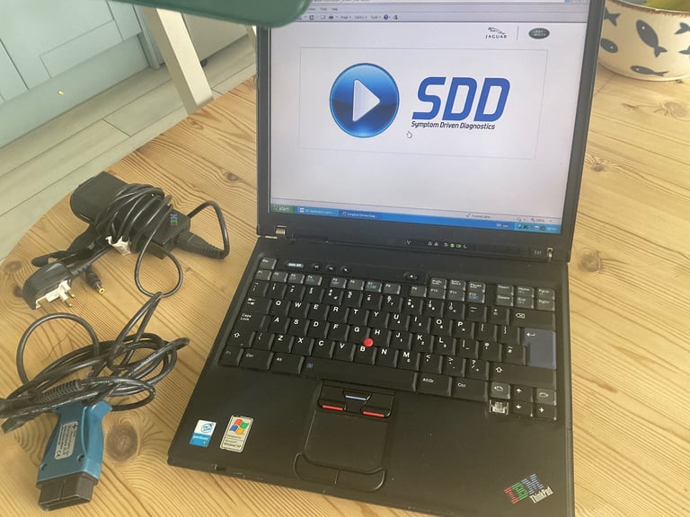 Jaguar SDD Diagnostics loaded on IBM Laptop