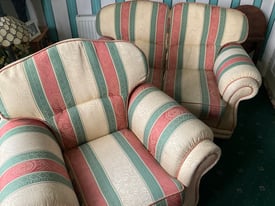 Two Seater Settee with Arm Chair