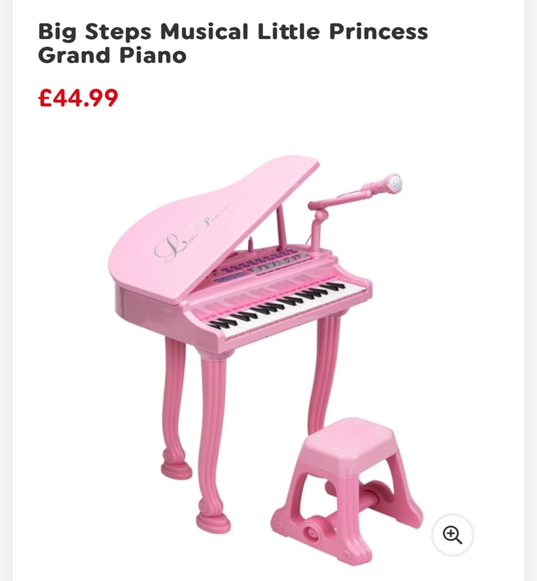 image for Pink mini piano kids with stool 