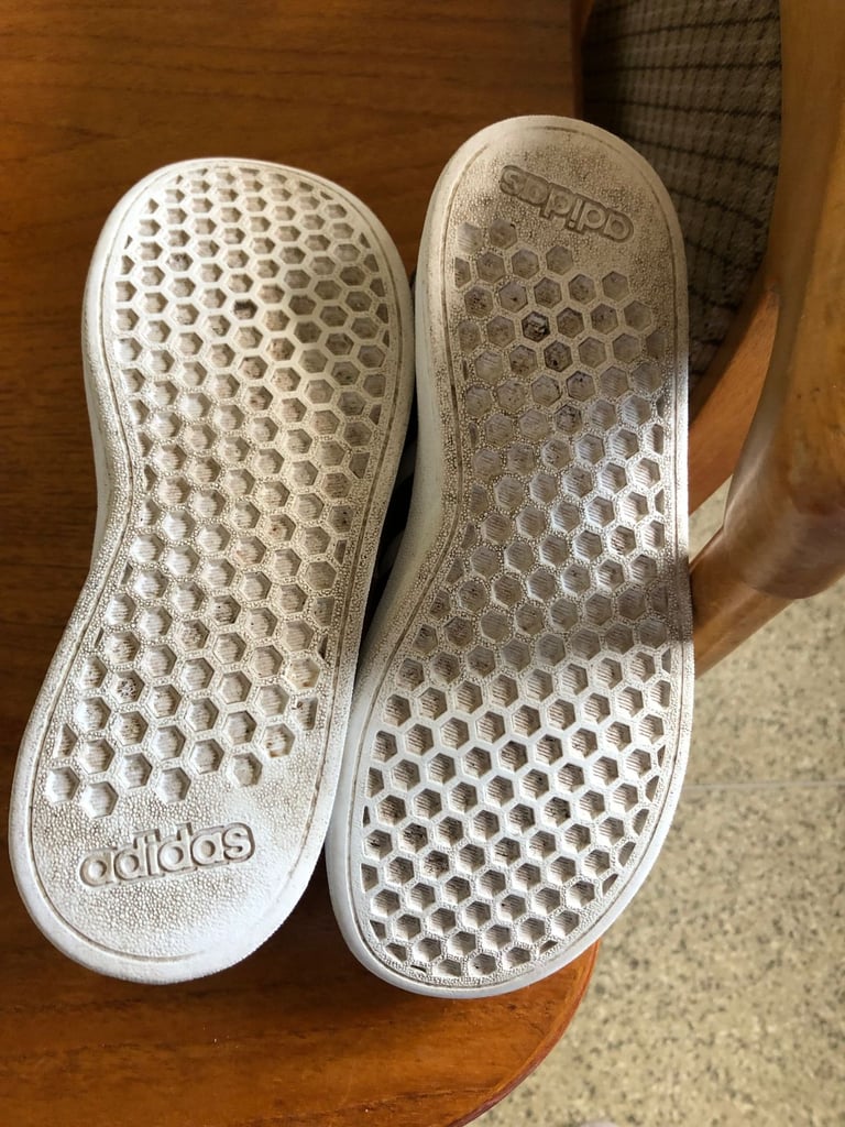 Adidas boys white trainers size 13