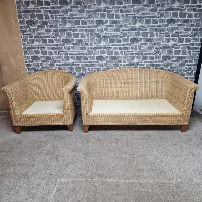 image for Rattan Sofa & Armchair Set (No Cushions)