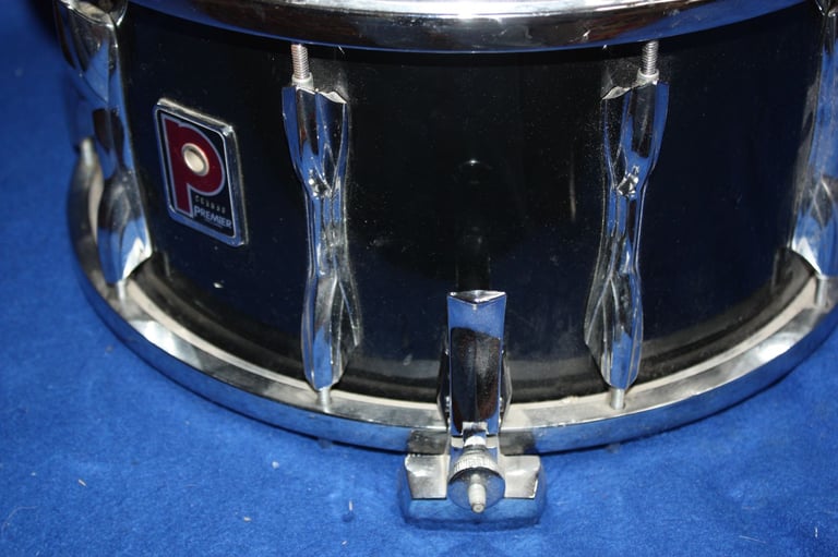 Premier Black Shadow 14in x 8in Snare Drum ~ 10 Hole Die Cast Hoops ~ Flo Beam Mechanism ~ £395 ono
