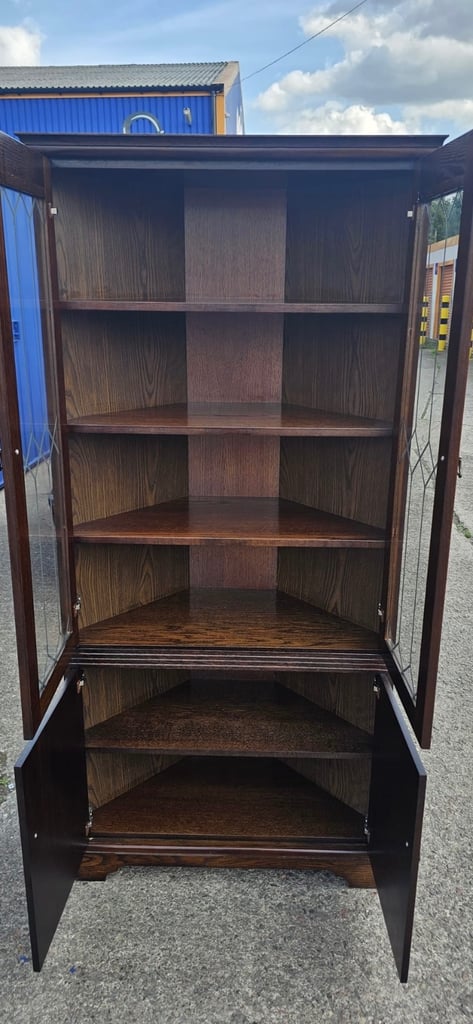 Vintage oak corner unit 