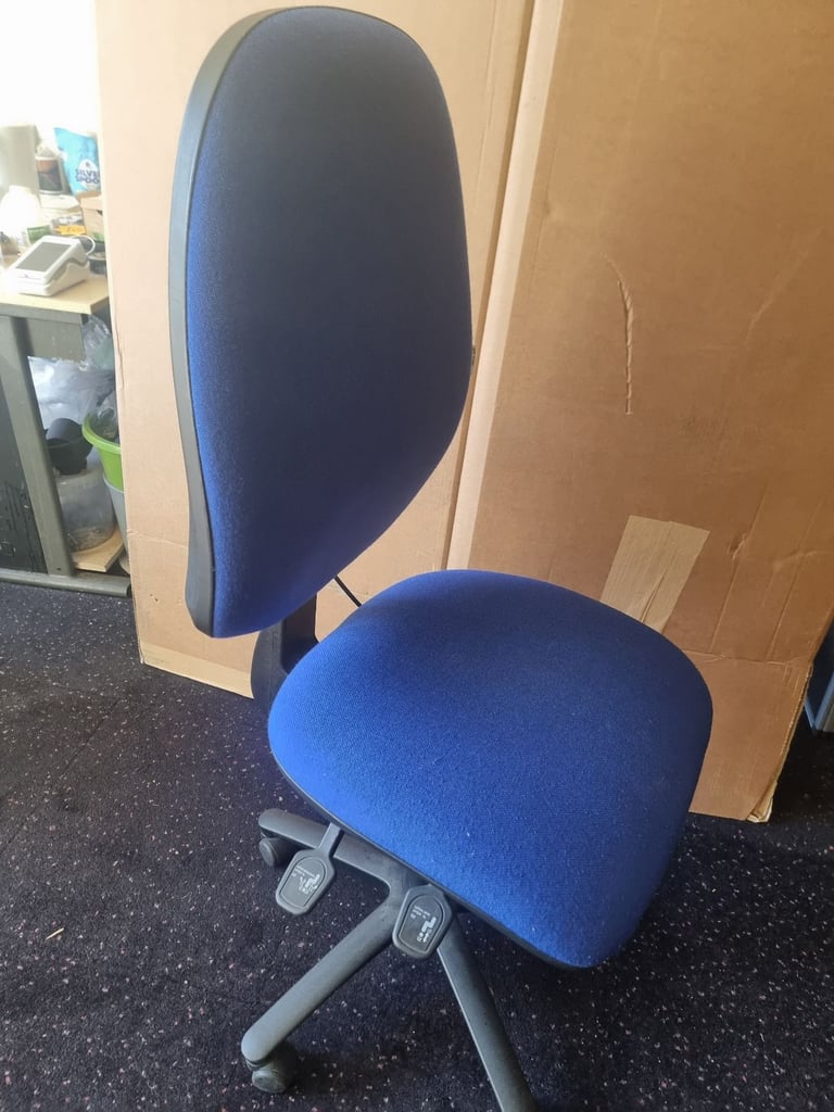 Large Blue Adjustable Office Swivel Desk Chair 