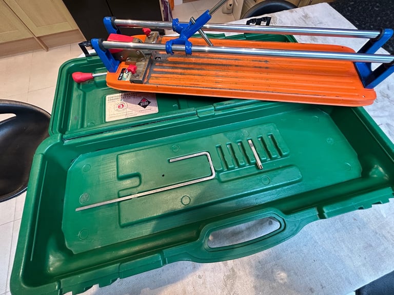 PROFESSIONAL RUBI TILE CUTTERS AND WHEELED TOOL BOX