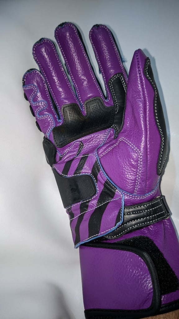 Motorcycle Leather Racing Gloves - Valentino Rossi VR46 MotoGP Leather Gloves
