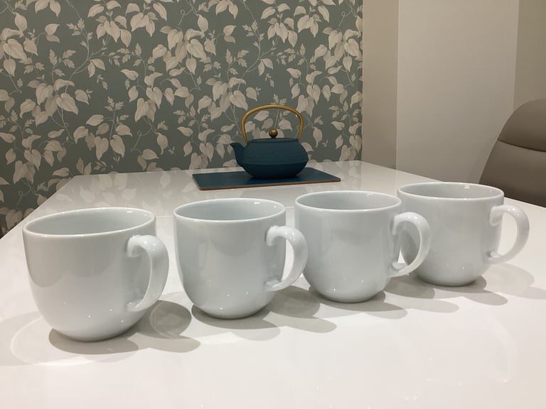 image for Four White Denby Mugs