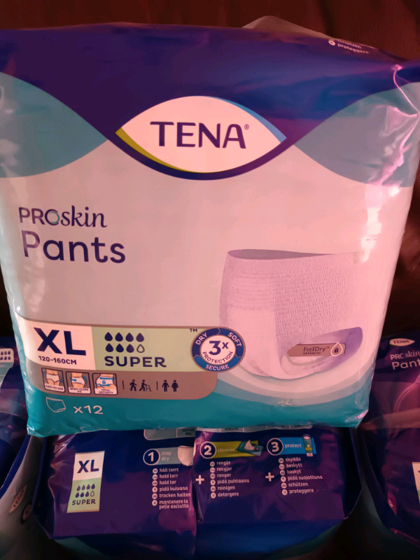 8 X BRAND NEW PACKS TENA PULL UP PANTS.PHONE ONLY