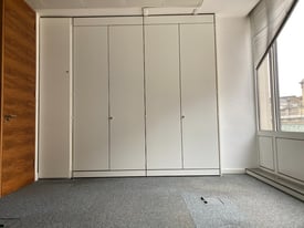 Tall White 4 door Lockable Office double cupboard/storage/cabinet