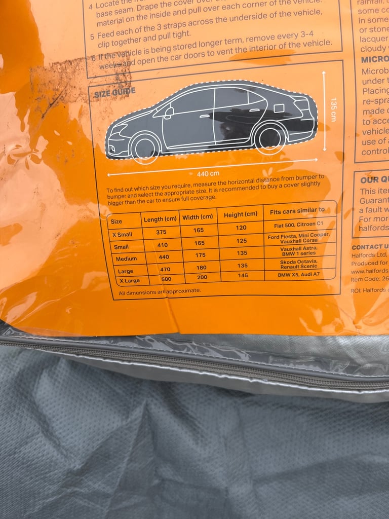 Halfords car cover