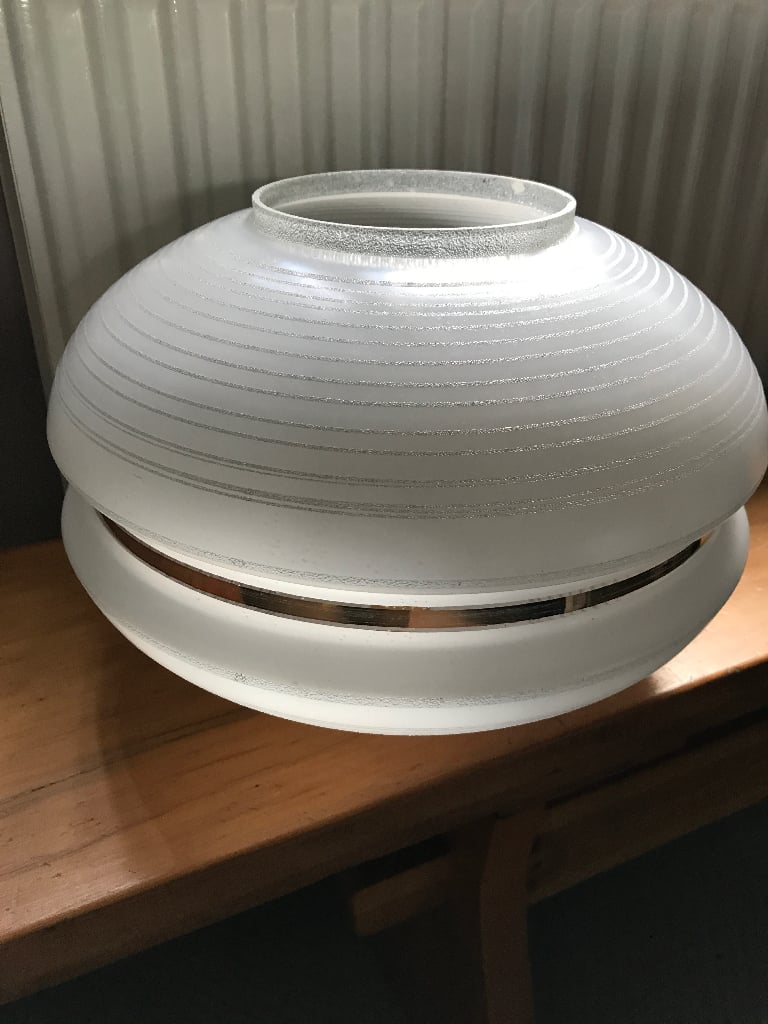 Large Vintage Glass Lampshade