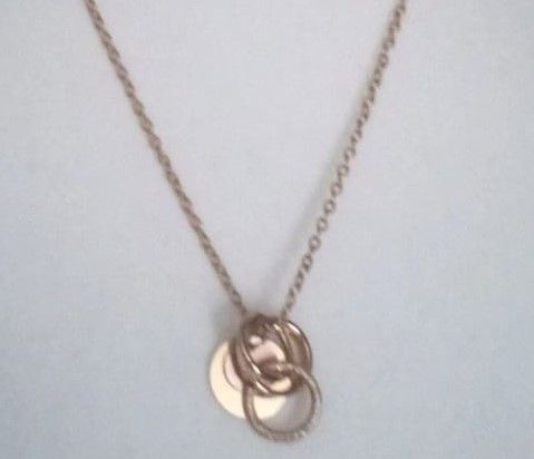 image for New Gold Toned Necklace with Circles Pendants.POST OR COLLECT!