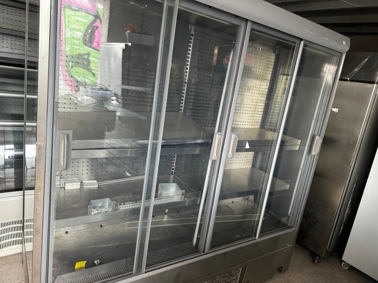 Commercial drinks fridges sliding doors like new cafe shop restaurant 