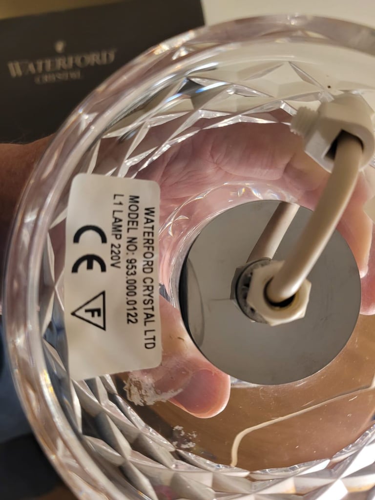 Waterford crystal hurricane table lamp