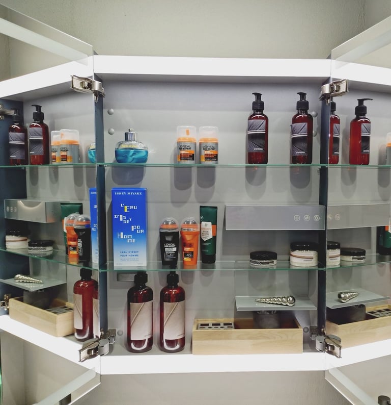 Dansani Luna 80cm Vanity Set Black Framed/Mauve Manufacturers display rrp £7468